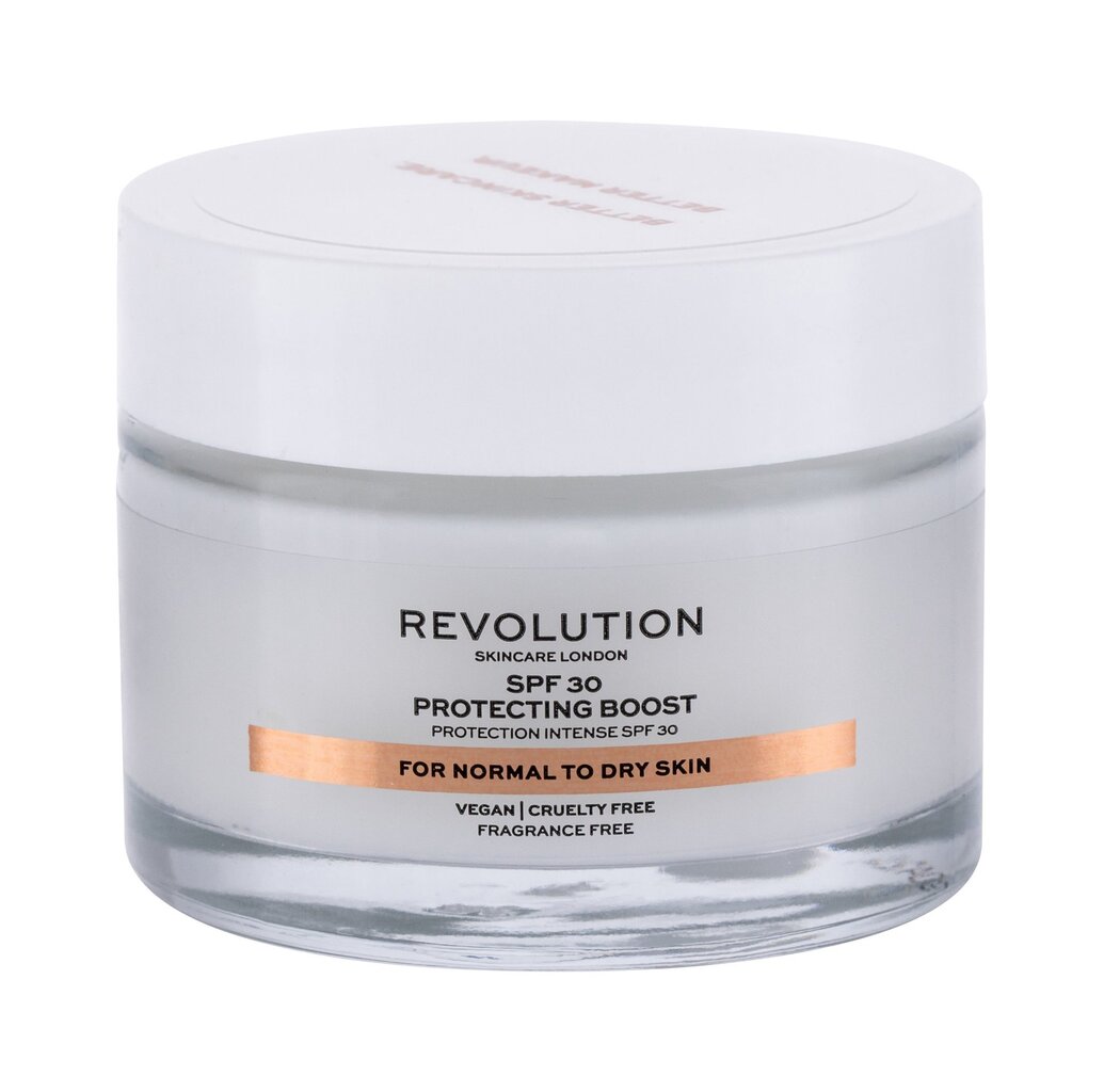 Drėkinamasis veido kremas Revolutions Skincare SPF30 Protecting Boost, 50 ml kaina ir informacija | Veido kremai | pigu.lt