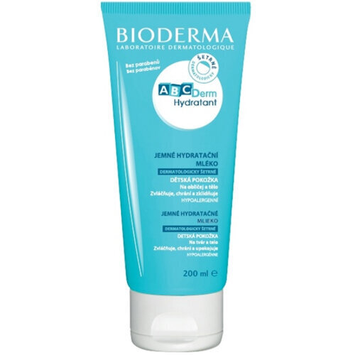 Švelnus drėkinamasis pienelis kūdikio odai Bioderma ABCDerm Hydratant 200 ml цена и информация | Kosmetika vaikams ir mamoms | pigu.lt