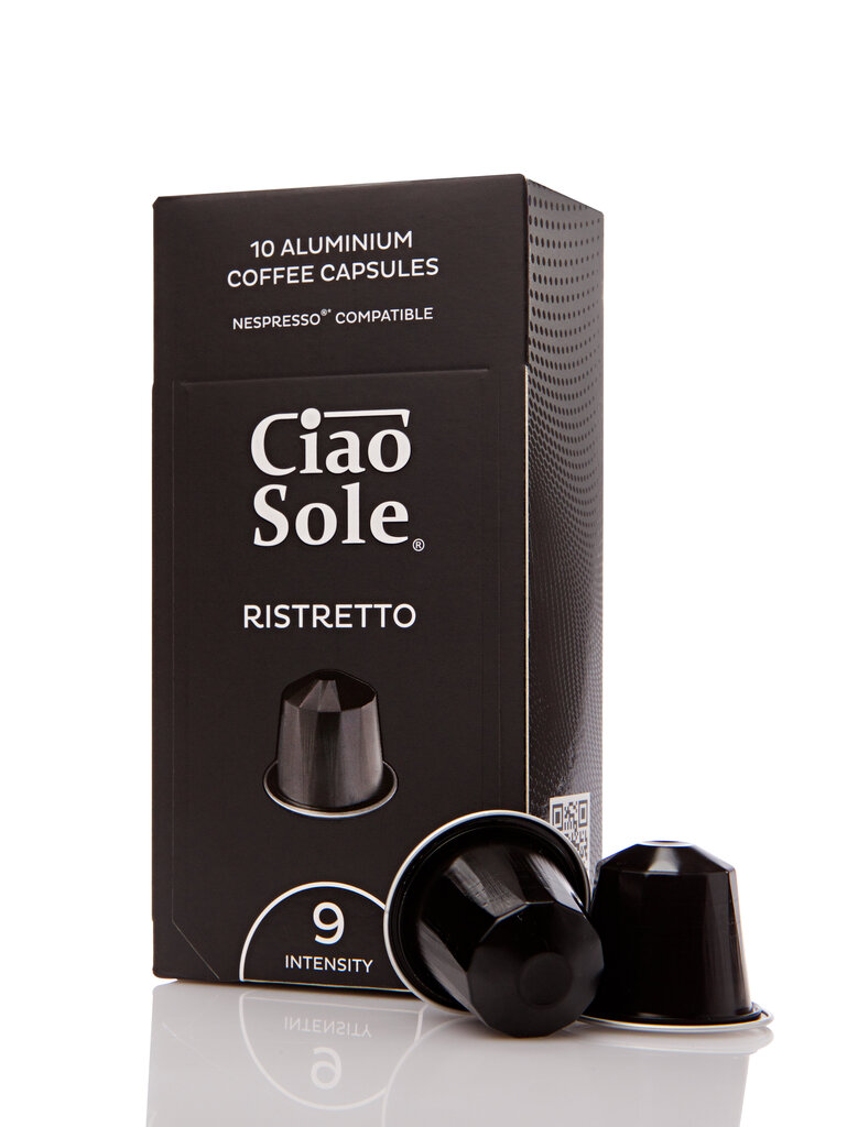 Kavos kapsulės Ciao Sole "Ristretto”, 10 Nespresso® aparatų kapsulių kaina ir informacija | Kava, kakava | pigu.lt