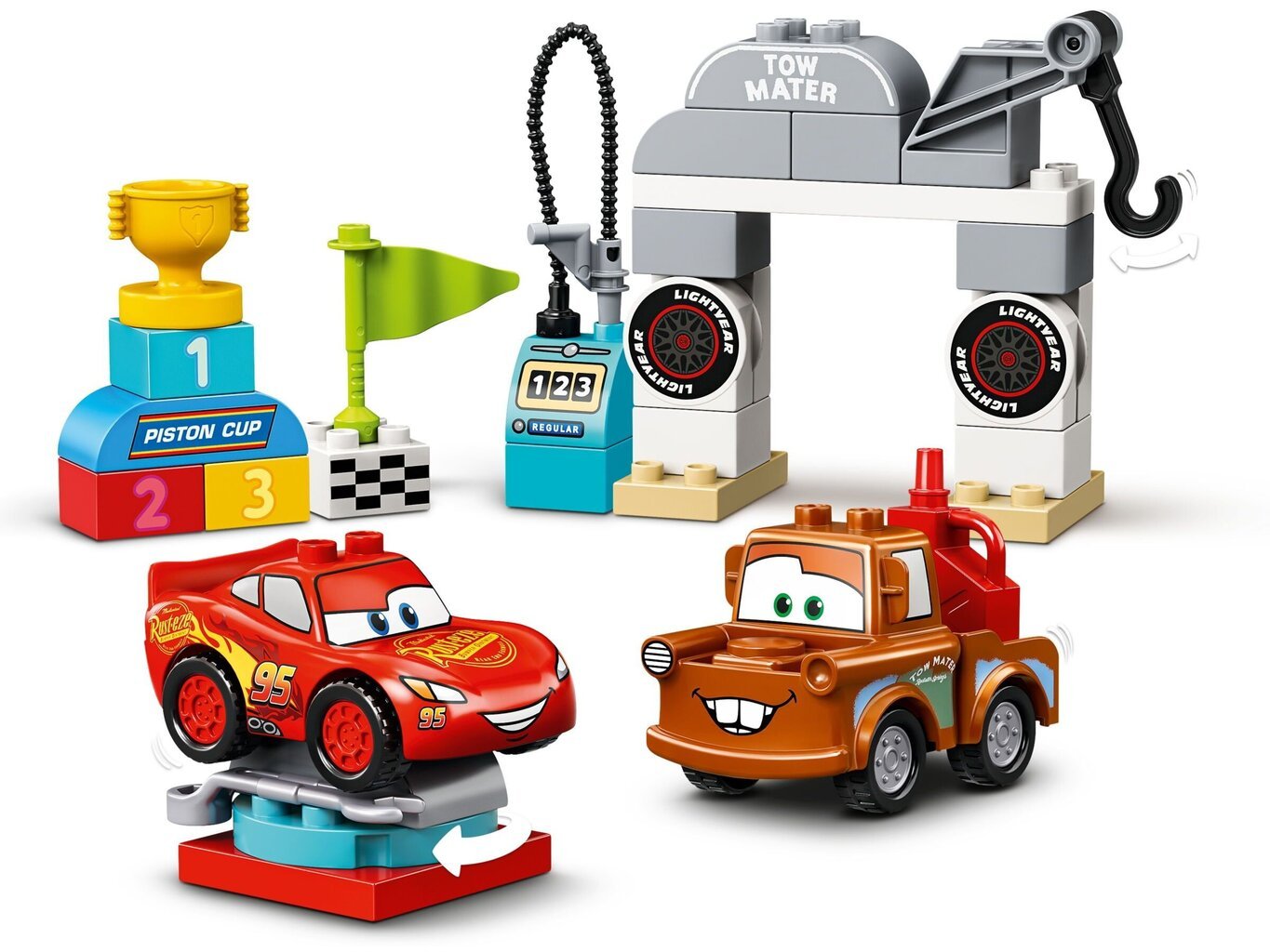 10924 LEGO® DUPLO Žaibo Makvyno lenktynių diena kaina ir informacija | Konstruktoriai ir kaladėlės | pigu.lt