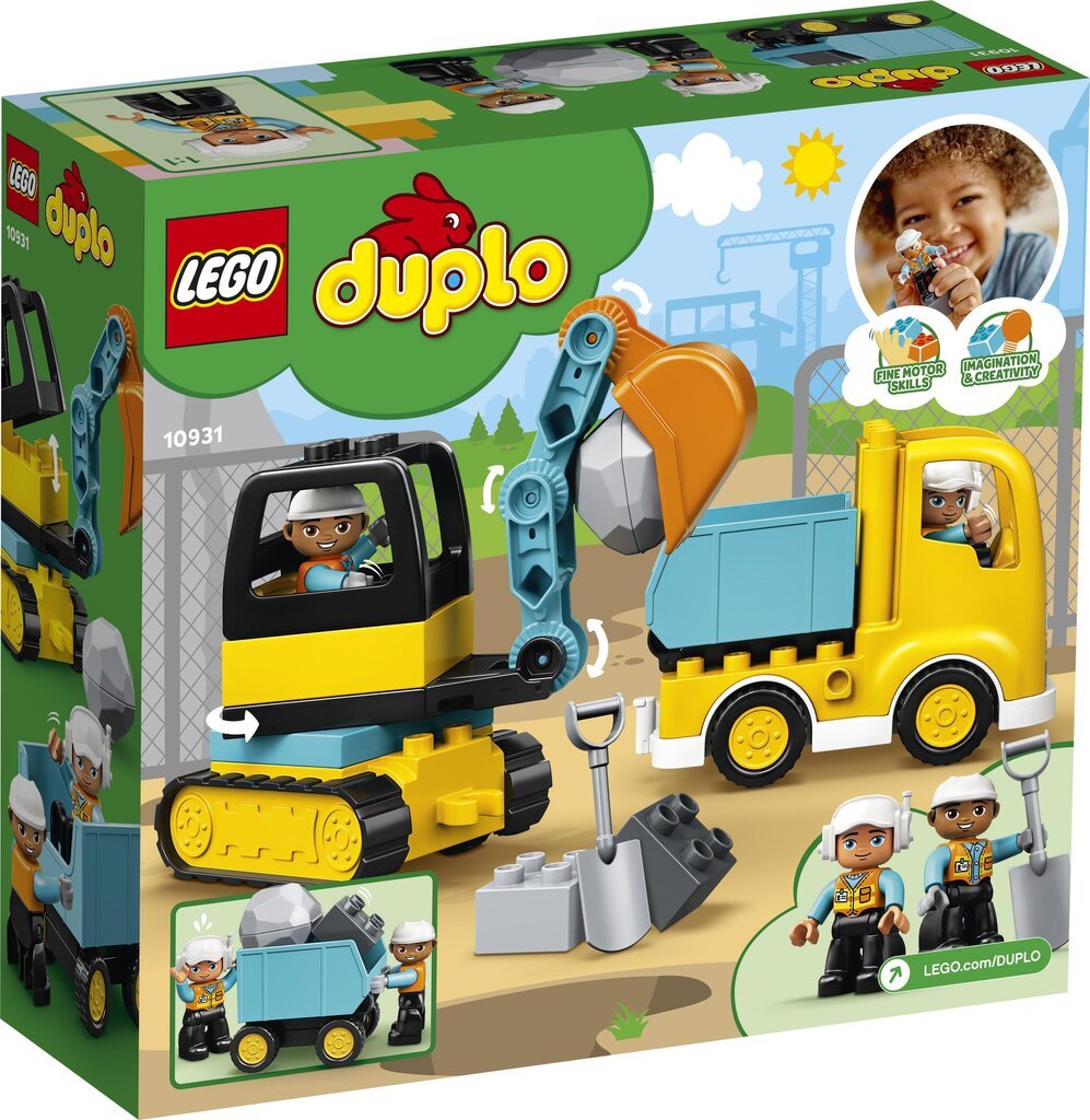 10931 LEGO® DUPLO Sunkvežimis ir vikšrinis ekskavatorius цена и информация | Konstruktoriai ir kaladėlės | pigu.lt