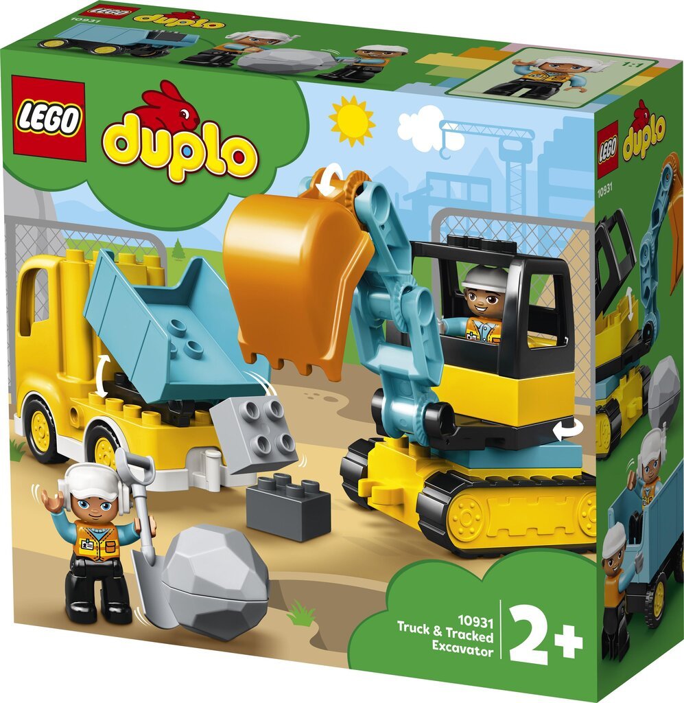 10931 LEGO® DUPLO Sunkvežimis ir vikšrinis ekskavatorius kaina ir informacija | Konstruktoriai ir kaladėlės | pigu.lt