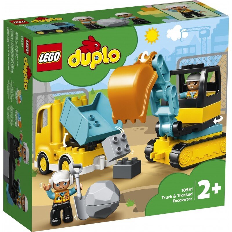 10931 LEGO® DUPLO Sunkvežimis ir vikšrinis ekskavatorius цена и информация | Konstruktoriai ir kaladėlės | pigu.lt