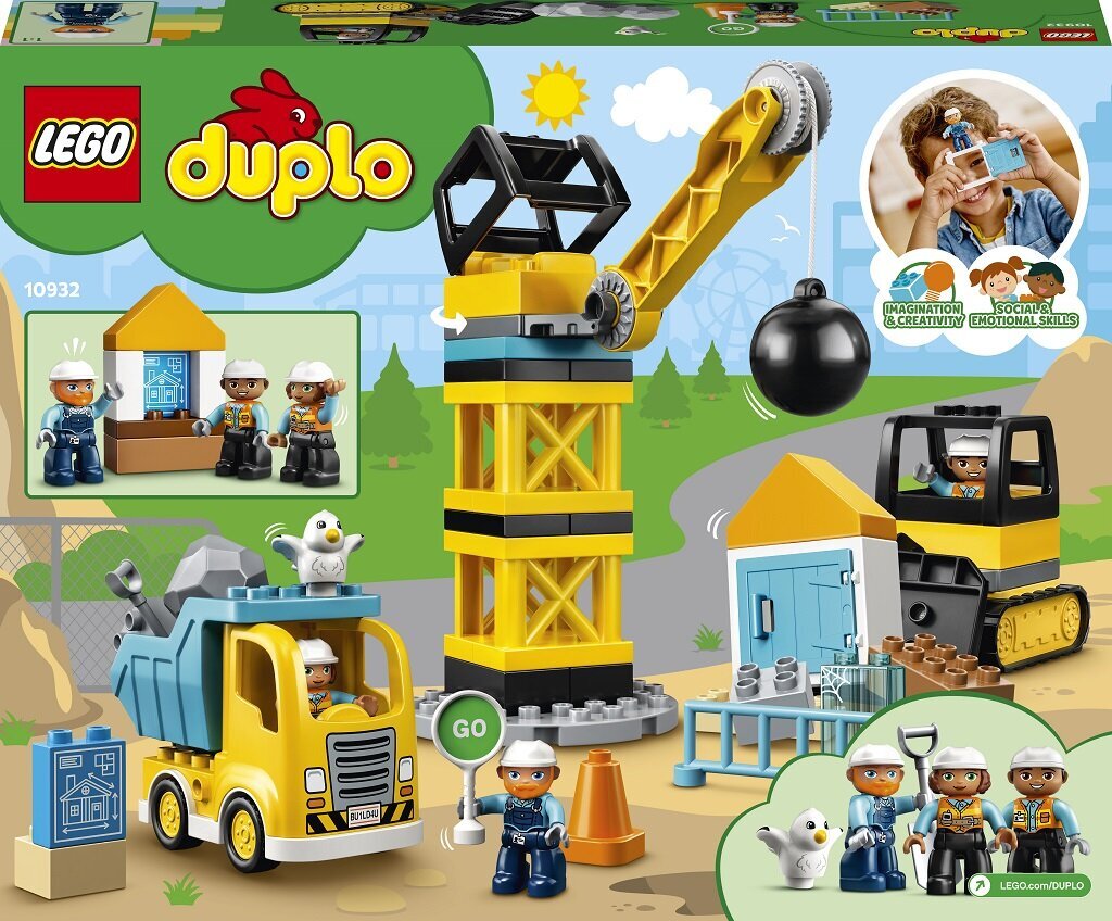 10932 LEGO® DUPLO Griovimas griovimo rutuliu kaina ir informacija | Konstruktoriai ir kaladėlės | pigu.lt