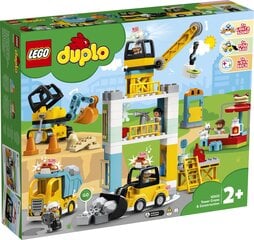 10933 LEGO® DUPLO Town Башенный кран и строительство цена и информация | Конструкторы и кубики | pigu.lt