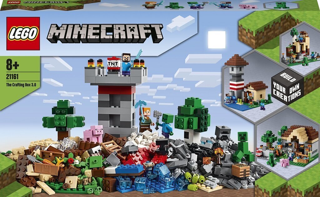 21161 LEGO® Minecraft Meistravimo dėžė 3.0 цена и информация | Konstruktoriai ir kaladėlės | pigu.lt