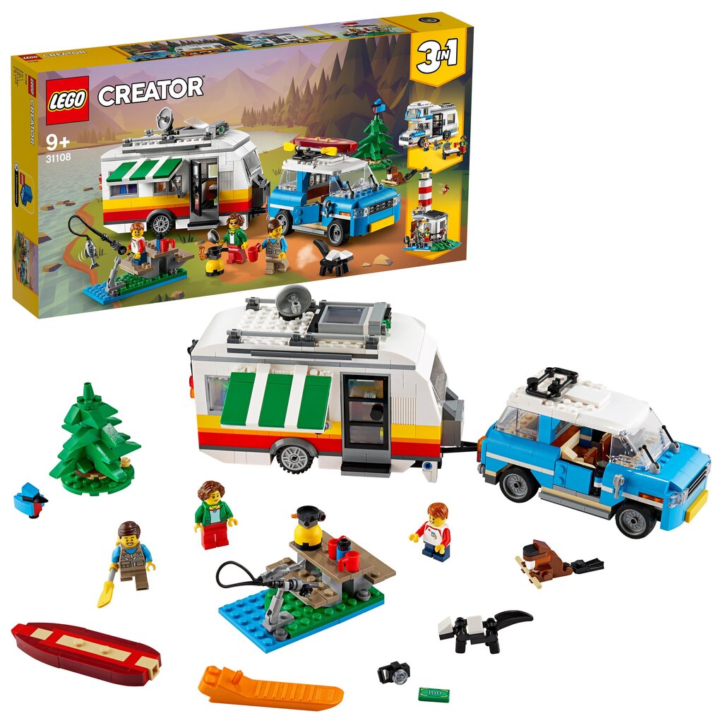 31108 LEGO® Creator Šeimos atostogos su nameliu ant ratų kaina ir informacija | Konstruktoriai ir kaladėlės | pigu.lt