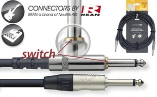 Stagg REAN 6.3mm Jack mono TS - 6.3mm Jack mono TS (silent), 3m kaina ir informacija | Kabeliai ir laidai | pigu.lt