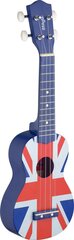 Soprano ukulėlė + dėklas Stagg US UK-FLAG kaina ir informacija | Gitaros | pigu.lt