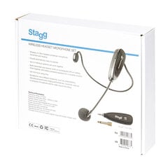 Беспроводной микрофон на ухо (гарнитура) Stagg SUW 12H-BK цена и информация | Микрофоны | pigu.lt
