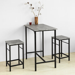 Комплект для столовой SoBuy OGT10-HG, серый/черный цена и информация | Комплекты мебели для столовой | pigu.lt