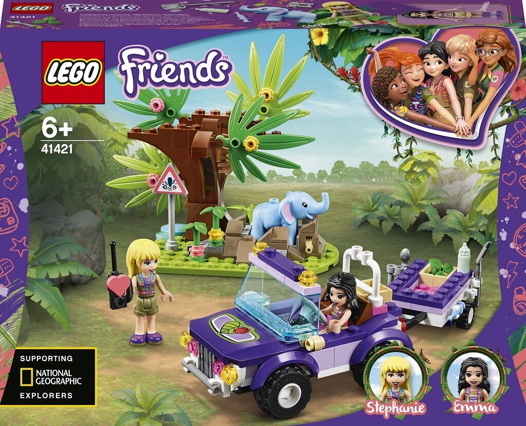 41421 LEGO® Friends Drambliuko gelbėjimas džiunglėse цена и информация | Konstruktoriai ir kaladėlės | pigu.lt