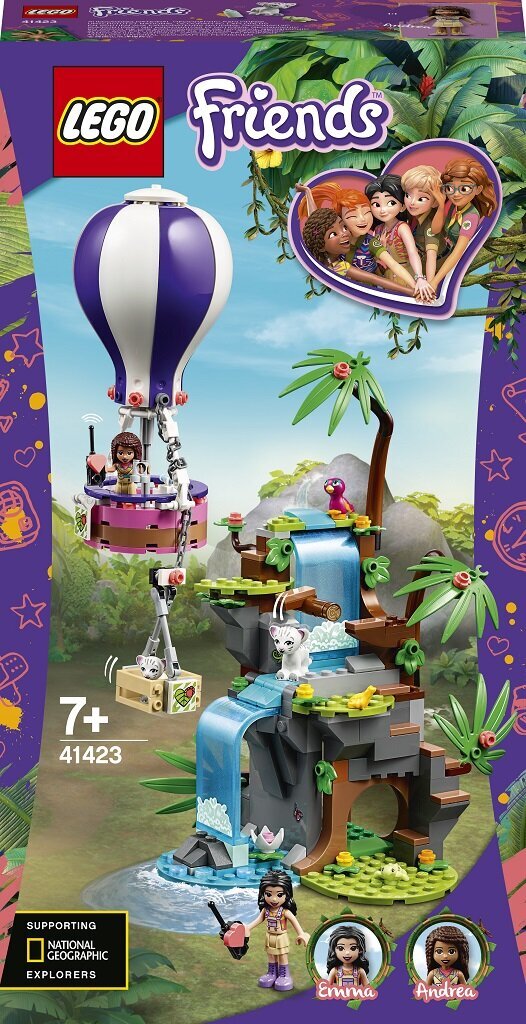 41423 LEGO® Friends Tigro gelbėjimas džiunglėse karšto oro balionu цена и информация | Konstruktoriai ir kaladėlės | pigu.lt