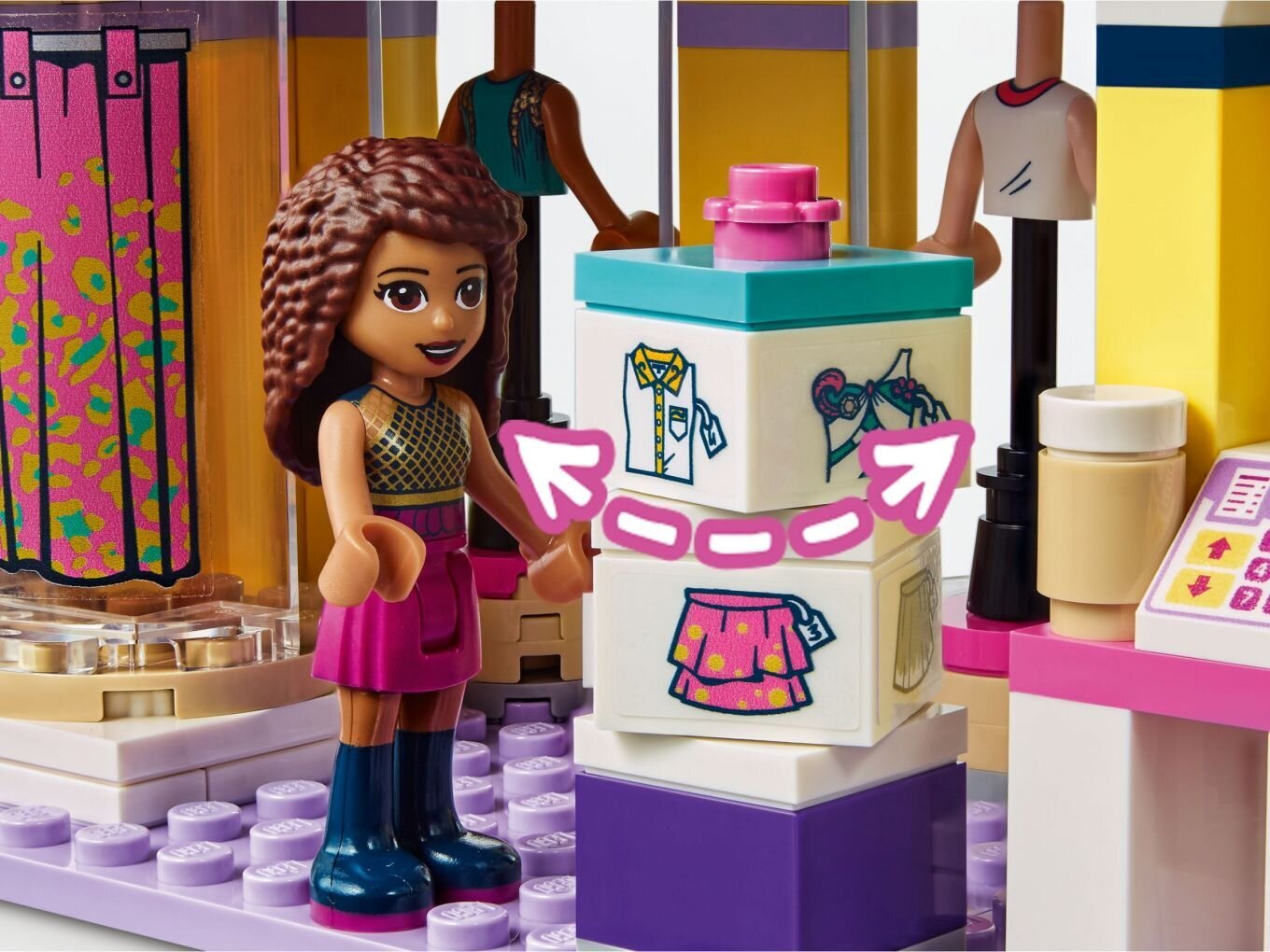 41427 LEGO® Friends Emma drabužių parduotuvė kaina ir informacija | Konstruktoriai ir kaladėlės | pigu.lt