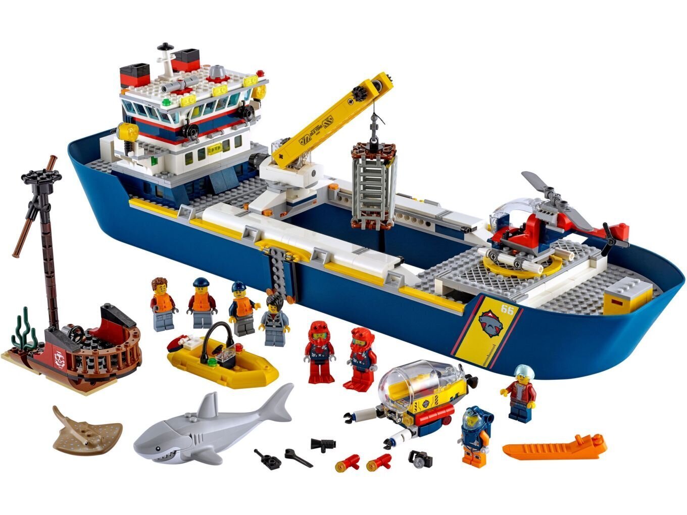 60266 LEGO® City Vandenyno tyrimų laivas цена и информация | Konstruktoriai ir kaladėlės | pigu.lt
