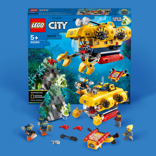 60266 LEGO City Vandenyno tyrim laivas kaina pigu.lt