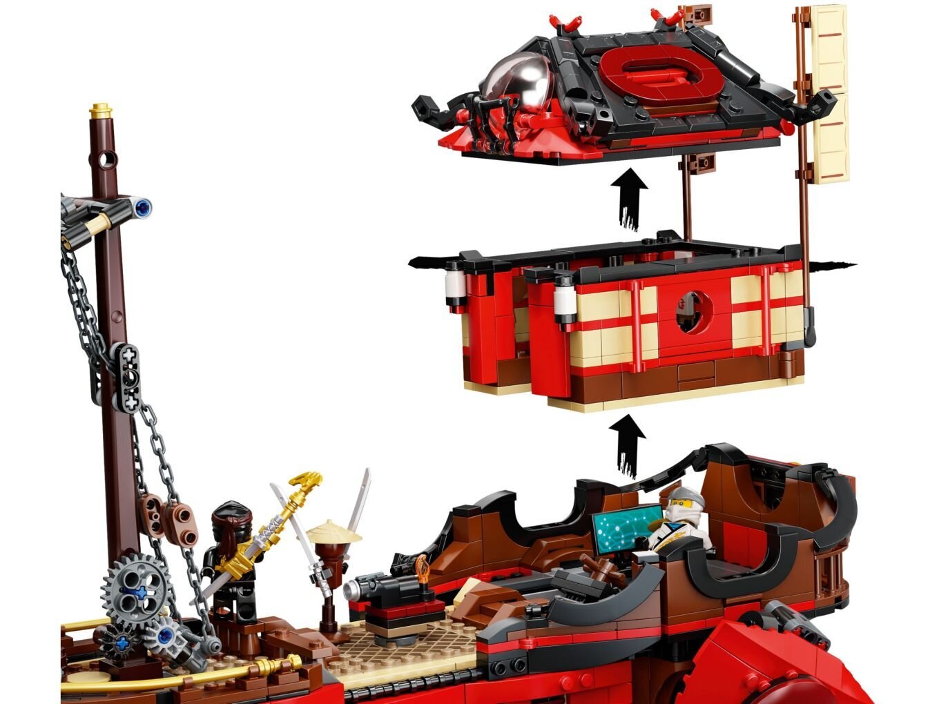 71705 LEGO® NINJAGO Летающий корабль Мастера Ву цена | pigu.lt