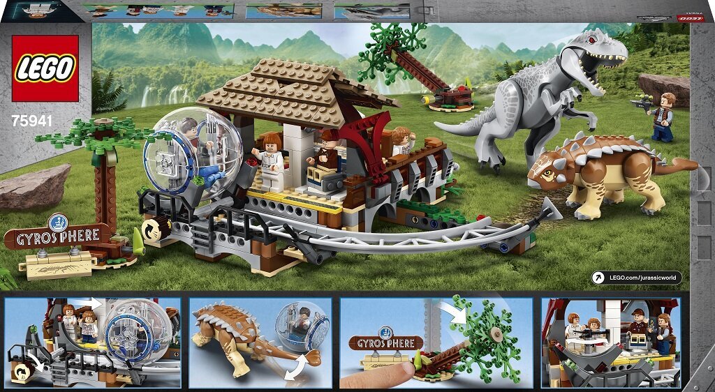 75941 LEGO® Jurassic World Indominus rex prieš ankilozaurą kaina ir informacija | Konstruktoriai ir kaladėlės | pigu.lt