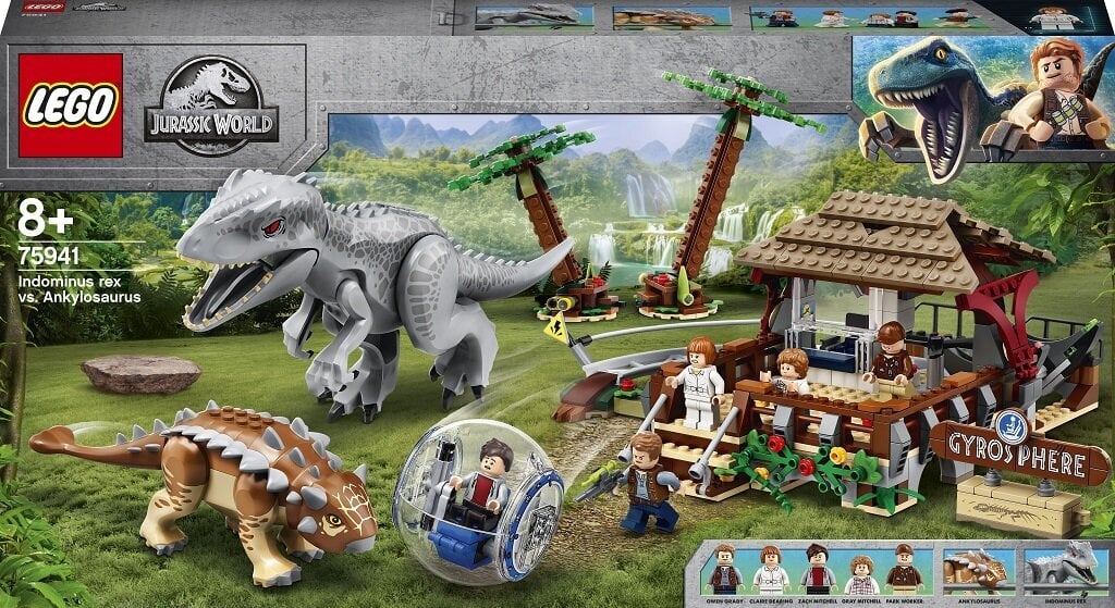 75941 LEGO® Jurassic World Indominus rex prieš ankilozaurą kaina ir informacija | Konstruktoriai ir kaladėlės | pigu.lt