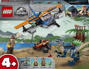 75942 LEGO® Jurassic World Велопциратор: Спасательная миссия на самолете цена и информация | Конструкторы и кубики | pigu.lt