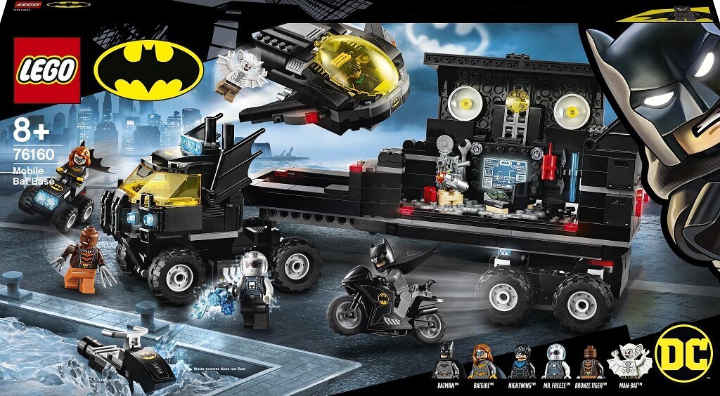 76160 LEGO® Super Heroes Mobilioji šikšnosparnio bazė цена и информация | Konstruktoriai ir kaladėlės | pigu.lt