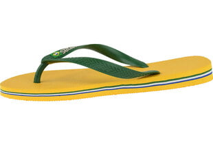 Šlepetės vyrams Havaianas Brasil Logo 4110850-1652, geltonos kaina ir informacija | Vyriškos šlepetės, basutės | pigu.lt