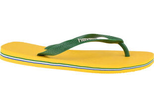 Šlepetės vyrams Havaianas Brasil Logo 4110850-1652, geltonos kaina ir informacija | Vyriškos šlepetės, basutės | pigu.lt