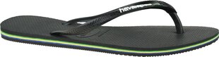 Шлепанцы для мужчин Havaianas Slim Brasil 4140713-0090, черные цена и информация | Мужские шлепанцы, босоножки | pigu.lt