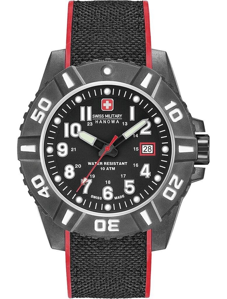Vyriškas laikrodis Swiss Military Hanowa,06-4309.17.007.04 kaina ir informacija | Vyriški laikrodžiai | pigu.lt