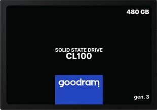 GoodRam SSDPR-CL100-480-G3 цена и информация | Внутренние жёсткие диски (HDD, SSD, Hybrid) | pigu.lt