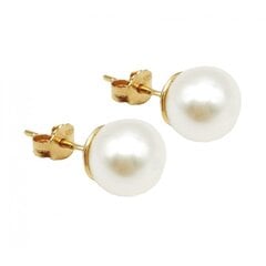 Auksiniai auskarai su perlais kaina ir informacija | Auskarai | pigu.lt