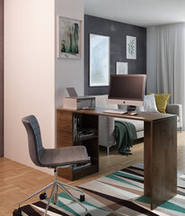 Письменный стол ADRK Furniture Jack, коричневый цена и информация | Компьютерные, письменные столы | pigu.lt