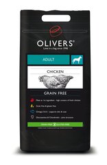 Oliver's adult dog chicken grain free M, 4 кг цена и информация | Сухой корм для собак | pigu.lt