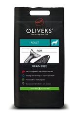 Olivers begrūdė mityba su lašiša Adult Fish Grain Free S, 4kg kaina ir informacija | Sausas maistas šunims | pigu.lt