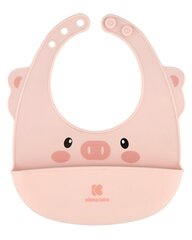 Силиконовый нагрудник мишка KikkaBoo, розовый цвет цена и информация | Слюнявчики | pigu.lt