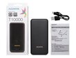 Adata T10000, 10000 mAh kaina ir informacija | Atsarginiai maitinimo šaltiniai (power bank) | pigu.lt