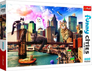 Головоломка Trefl Puzzle Кошки в Нью-Йорке, 1000 д. цена и информация | Пазлы | pigu.lt