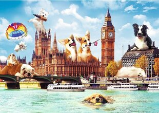 Dėlionė Trefl Funny Cities - Dogs In London, 1000 d. kaina ir informacija | Dėlionės (puzzle) | pigu.lt