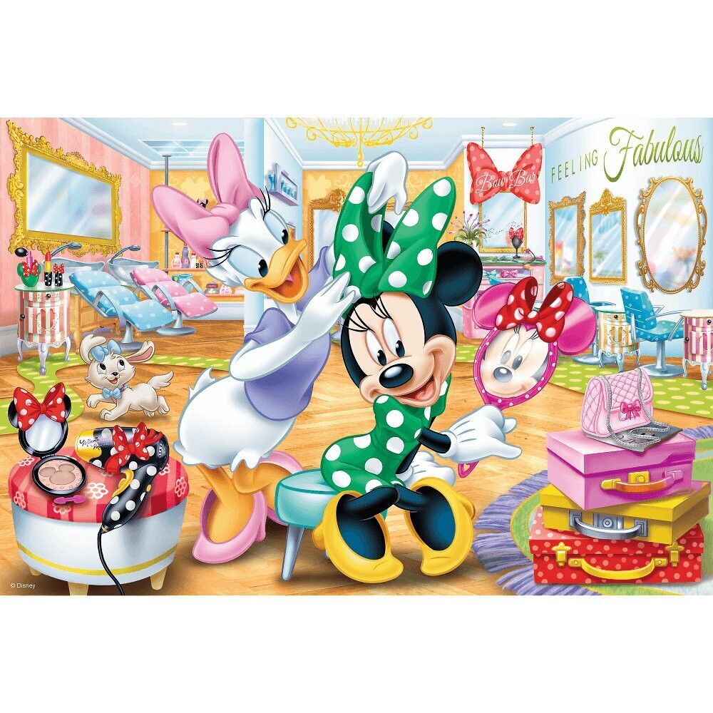 Dėlionė Trefl Puzzle „Minnie grožio salone“, 100 d. kaina ir informacija | Dėlionės (puzzle) | pigu.lt