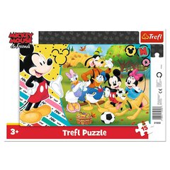 Головоломка в рамке Trefl Disney Mickey In Countryside, 15 д. цена и информация | Пазлы | pigu.lt