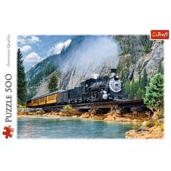 Головоломка Trefl Puzzle Горный поезд, 500 д. цена и информация | Пазлы | pigu.lt