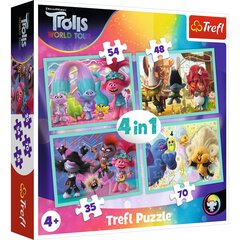 TR Dėlionių rinkinys „Troliai“, Trefl, 35+45+54+70 dėtalių kaina ir informacija | Dėlionės (puzzle) | pigu.lt