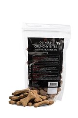 Olivers Traškūs sausainiai Crunchy Bites, 500g kaina ir informacija | Skanėstai šunims | pigu.lt