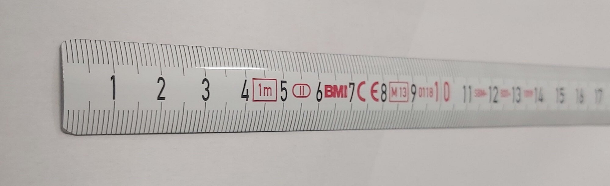 Nerūdijančio plieno ruletės juosta BMI 100 cm kaina ir informacija | Mechaniniai įrankiai | pigu.lt
