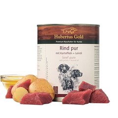 Hubertus gold vieno baltymo begrūdis jautienos konservas šunims, 6x800g kaina ir informacija | Konservai šunims | pigu.lt
