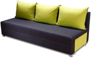 Sofa Pola, juoda/šviesiai žalia kaina ir informacija | Sofos | pigu.lt