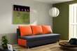 Sofa Pola, juoda/oranžinė kaina ir informacija | Sofos | pigu.lt