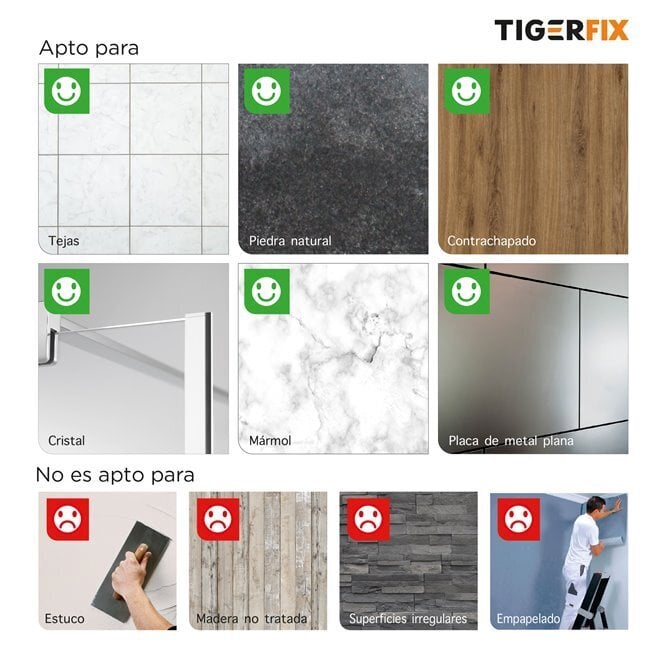 Tiger TigerFix NEW 1 klijai цена и информация | Vonios kambario aksesuarai | pigu.lt
