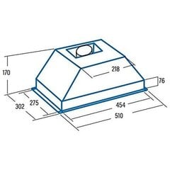 CATA Hood G-45 WH цена и информация | Вытяжки на кухню | pigu.lt