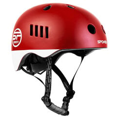 Конькобежный шлем Spokey Pumptrack, красный/белый цена и информация | Шлемы | pigu.lt